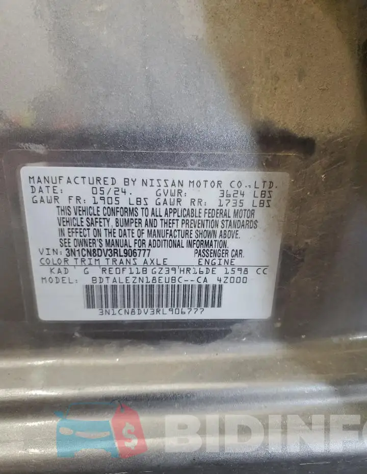 3N1CN8DV3RL906777 Photo# 12