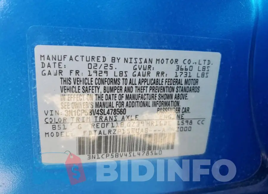 3N1CP5BV4SL478560 Photo# 12