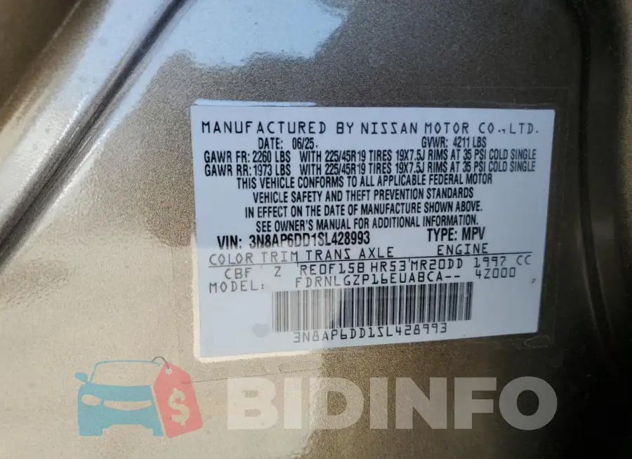 3N8AP6DD1SL428993 Photo# 13
