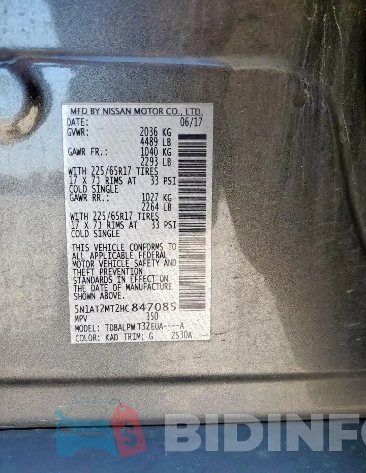 5N1AT2MT2HC847085 Photo# 13