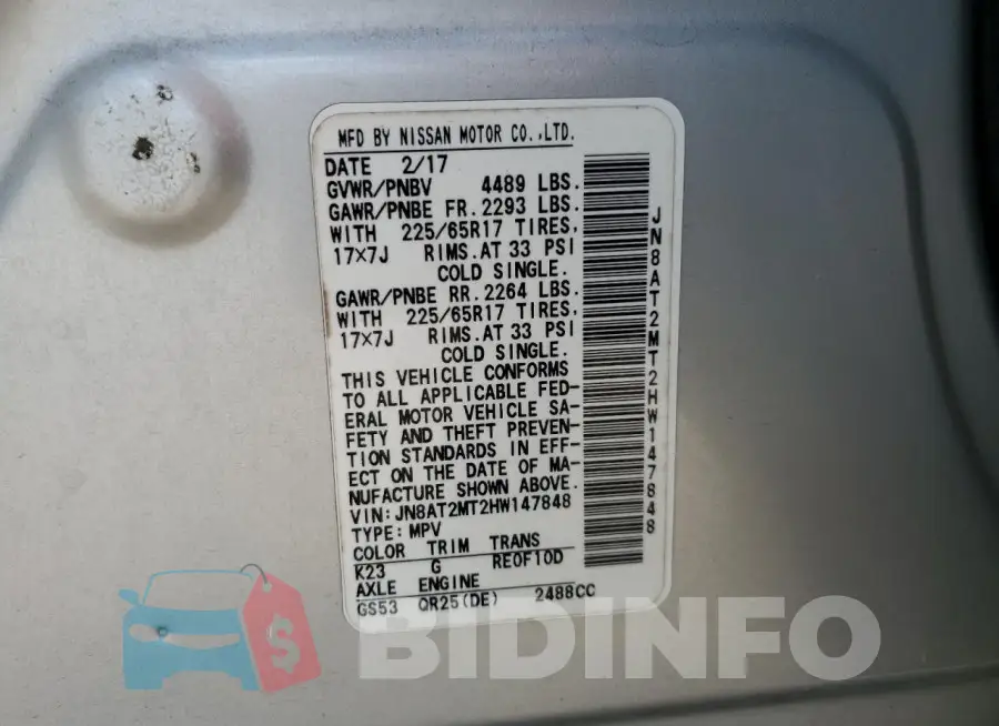 JN8AT2MT2HW147848 Photo# 13