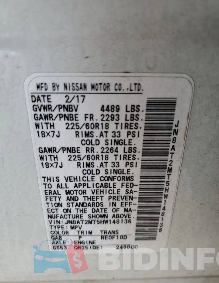 JN8AT2MT5HW148136 Photo# 13