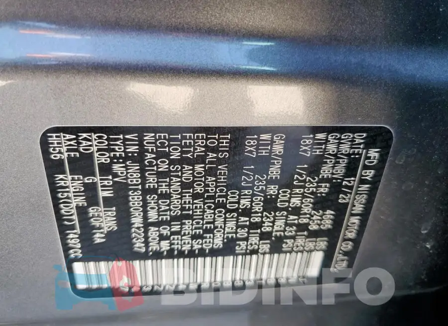 JN8BT3BB0RW422347 Photo# 13