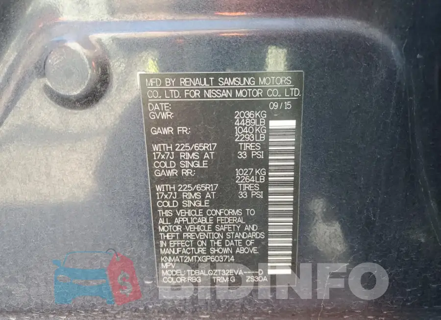 KNMAT2MTXGP603714 Photo# 13