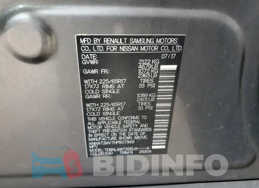 KNMAT2MV7HP607349 Photo# 14