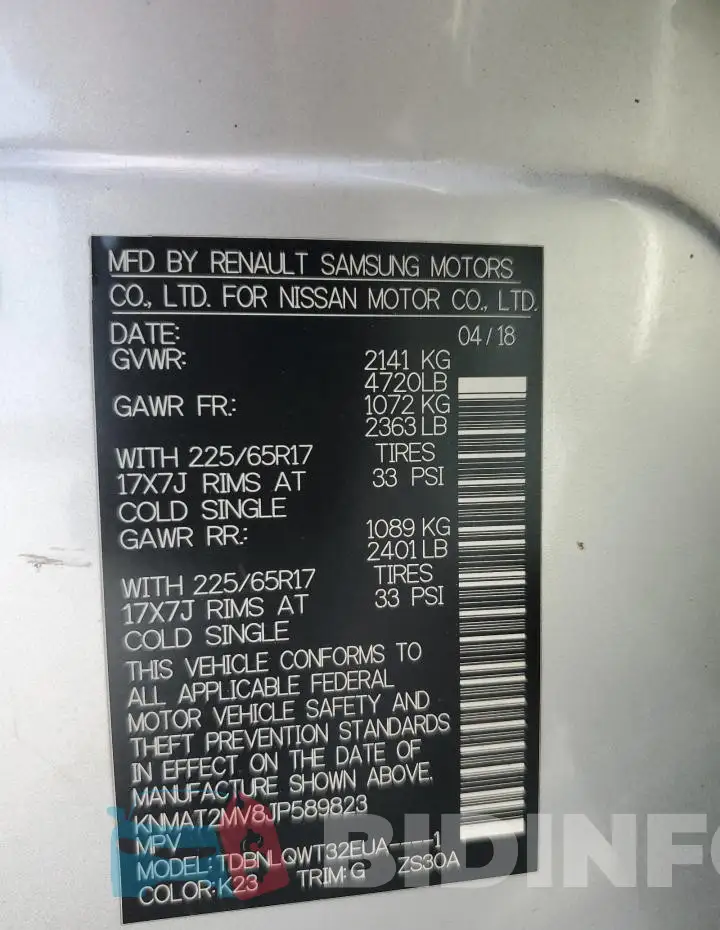 KNMAT2MV8JP589823 Photo# 13