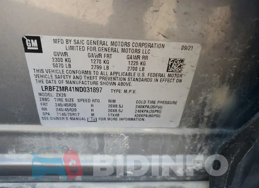 LRBFZMR41ND031897 Photo# 13
