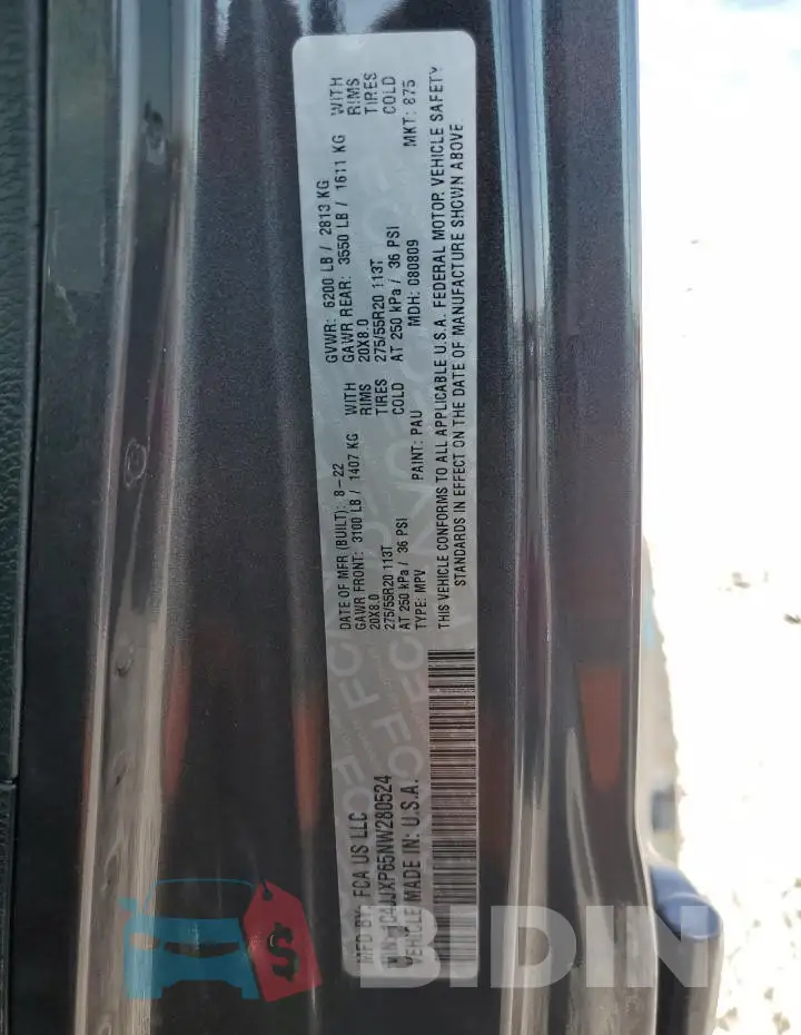 1C4JJXP65NW280524 Photo# 12