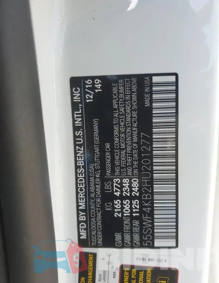 55SWF4KB2HU201277 Photo# 12