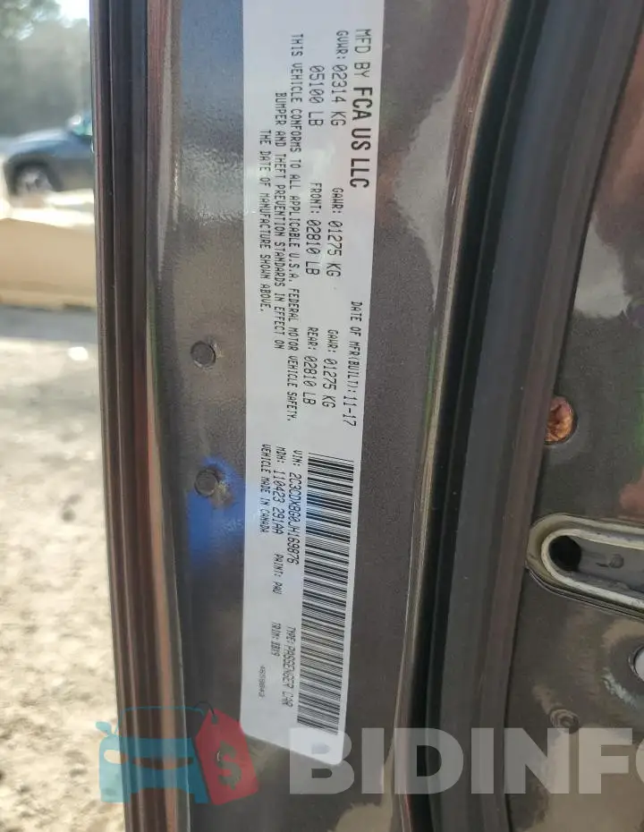 2C3CDXBG0JH169876 Photo# 13