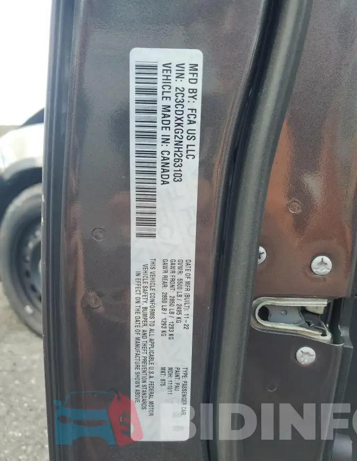 2C3CDXKG2NH263103 Photo# 12