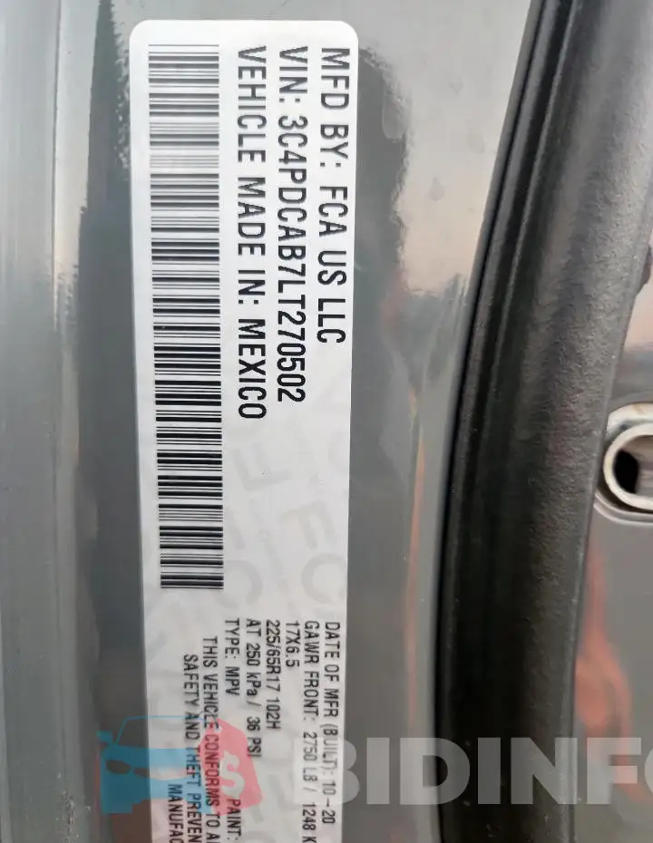 3C4PDCAB7LT270502 Photo# 14