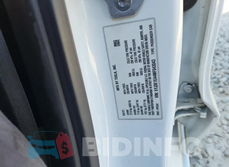 5YJ3E1EA4MF043043 Photo# 13