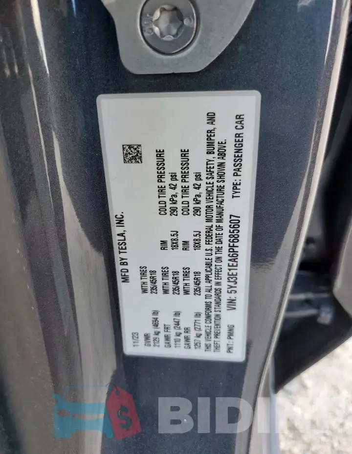 5YJ3E1EA6PF685607 Photo# 12