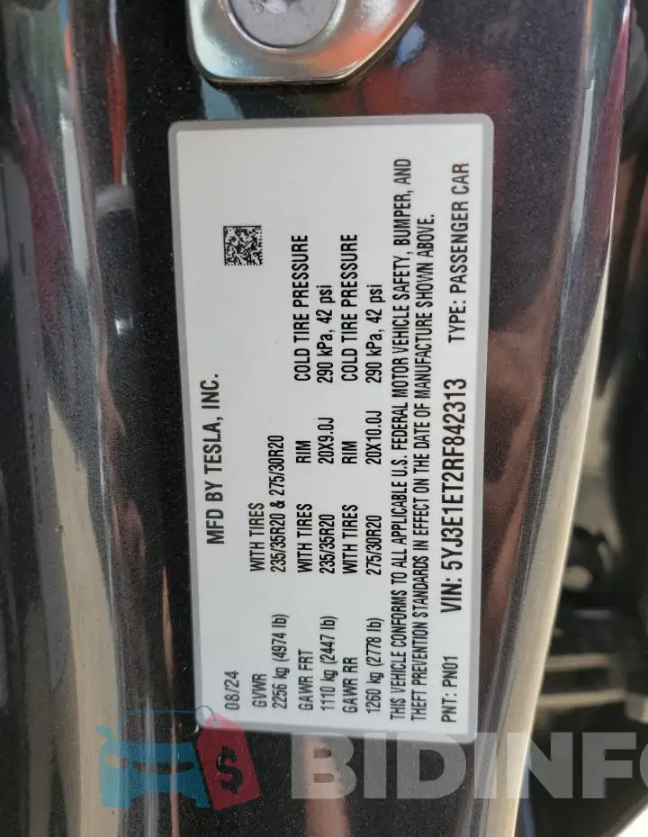 5YJ3E1ET2RF842313 Photo# 12