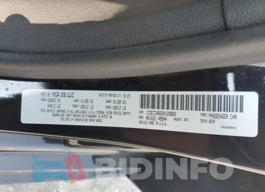 1C3CCCAB2GN128862 Photo# 12