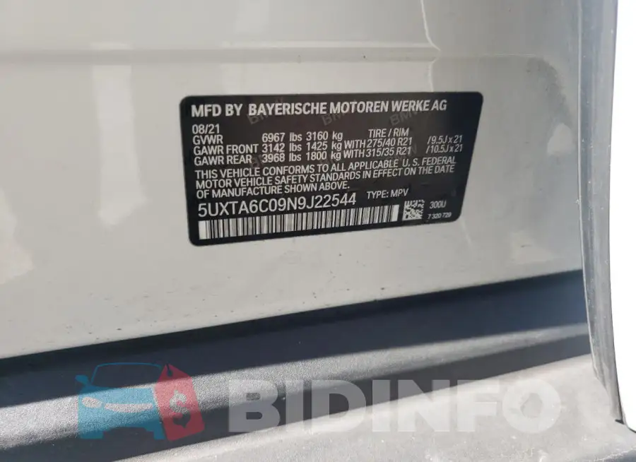 5UXTA6C09N9J22544 Photo# 13