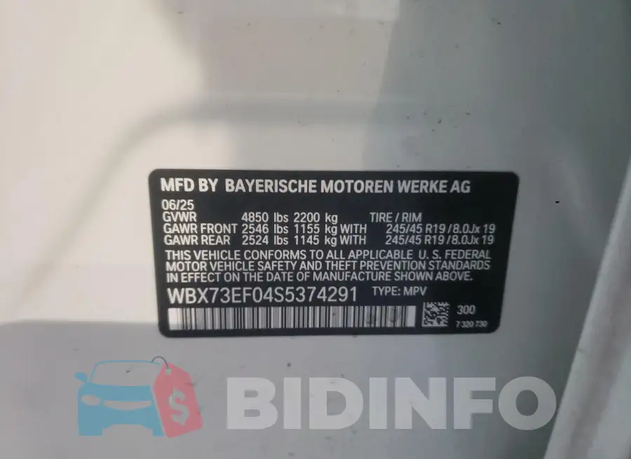 WBX73EF04S5374291 Photo# 14