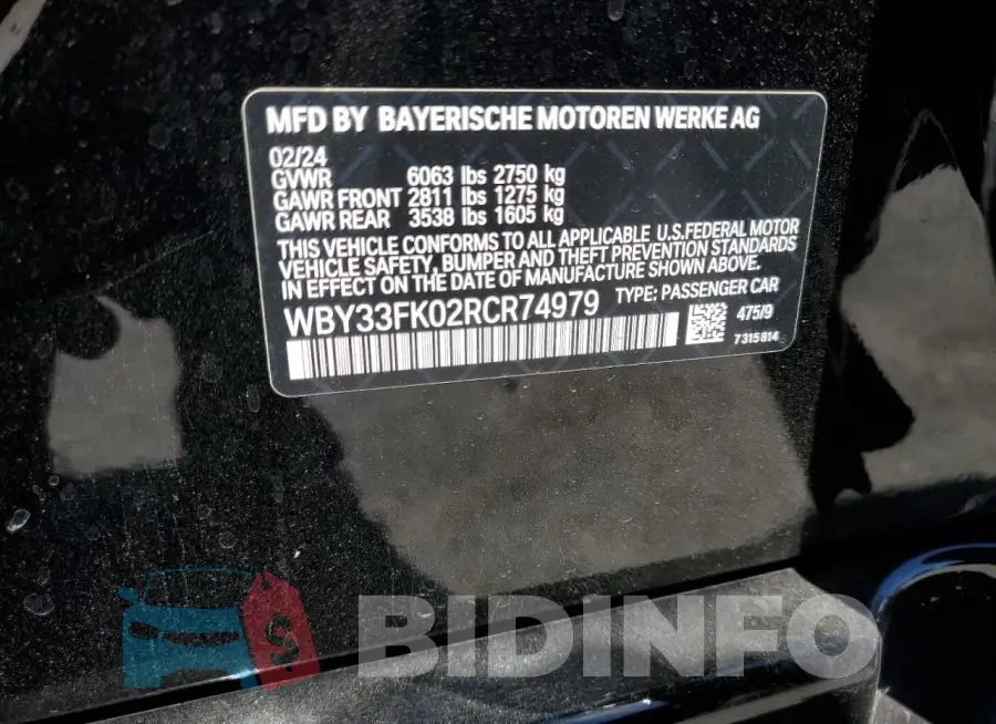 WBY33FK02RCR74979 Photo# 12