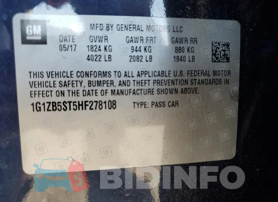 1G1ZB5ST5HF278108 Photo# 13