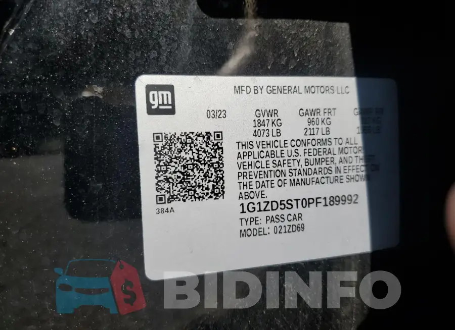 1G1ZD5ST0PF189992 Photo# 12
