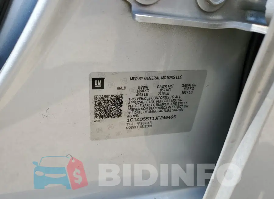 1G1ZD5ST1JF246465 Photo# 12