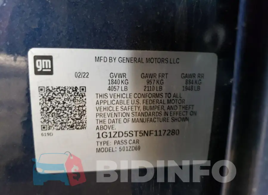 1G1ZD5ST5NF117280 Photo# 12