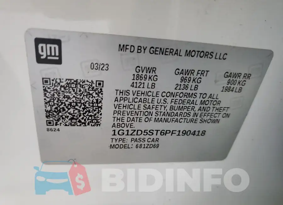 1G1ZD5ST6PF190418 Photo# 12