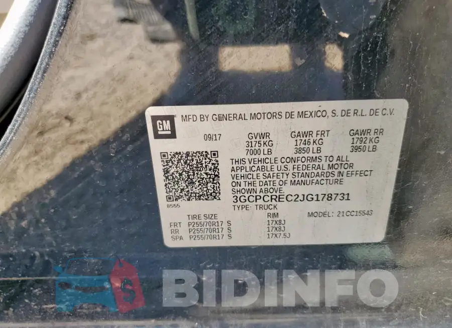 3GCPCREC2JG178731 Photo# 13