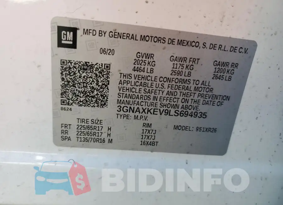 3GNAXKEV9LS694935 Photo# 14