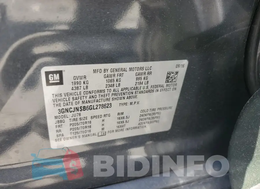 3GNCJNSB6GL278623 Photo# 13