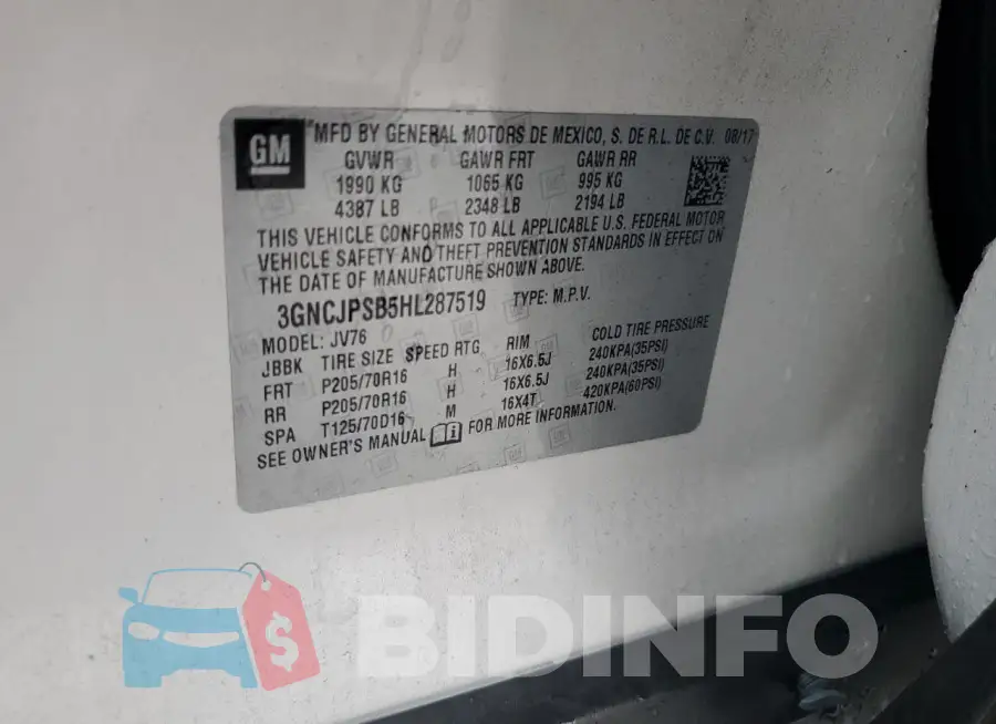 3GNCJPSB5HL287519 Photo# 12