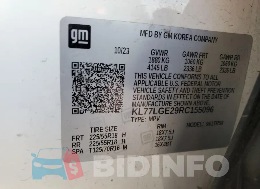 KL77LGE29RC155096 Photo# 14