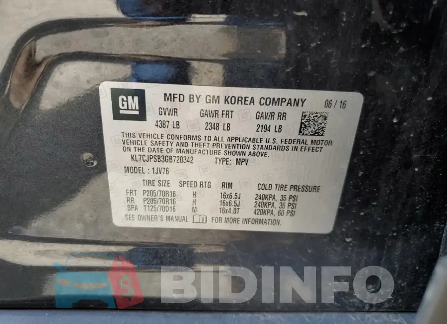 KL7CJPSB3GB720342 Photo# 13