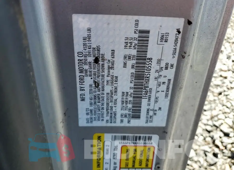 1FA6P8THXR5105558 Photo# 12