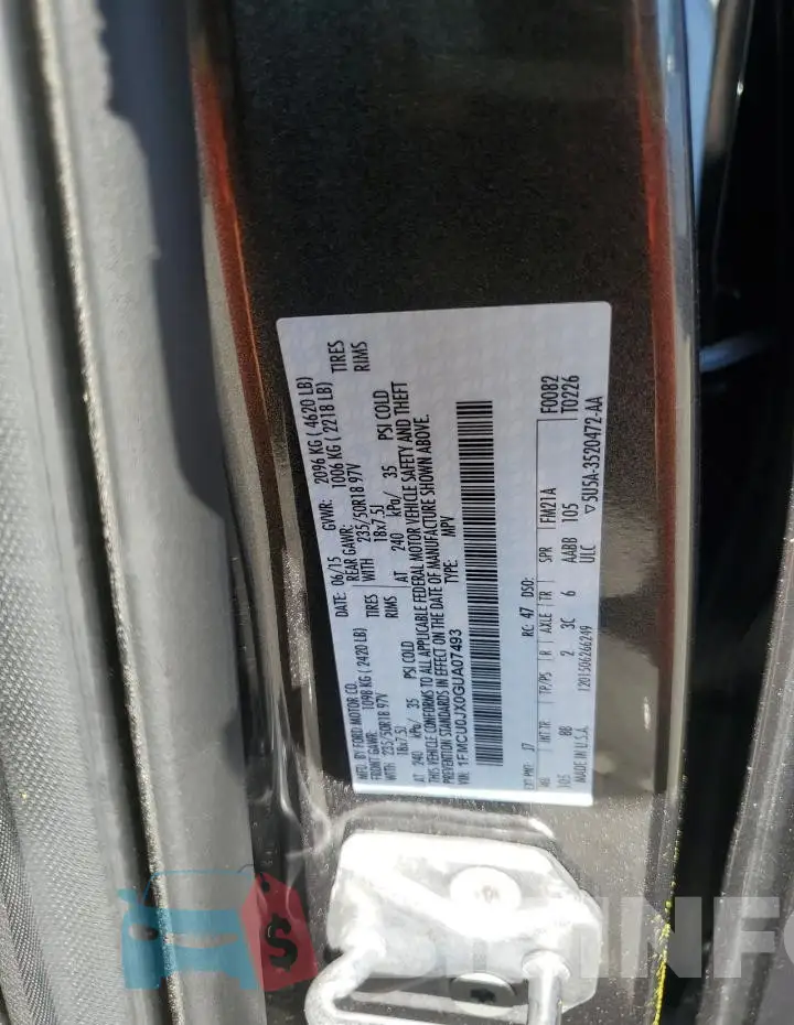 1FMCU0JX0GUA07493 Photo# 12