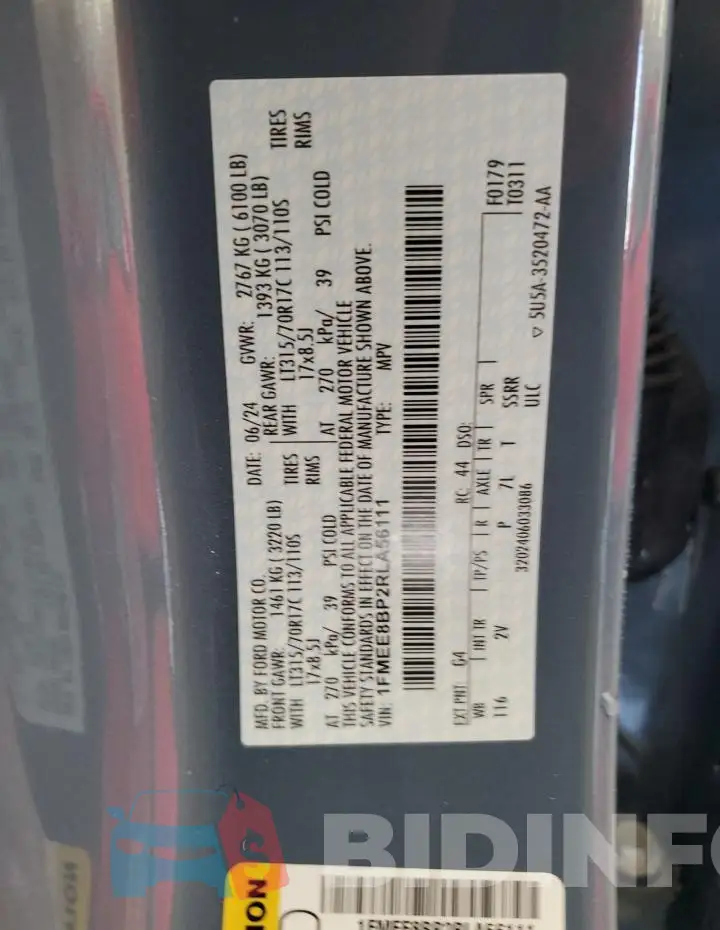 1FMEE8BP2RLA56111 Photo# 14
