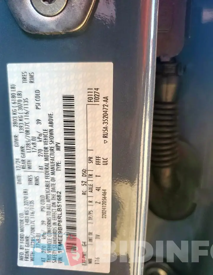 1FMEE9BP8RLB51682 Photo# 12