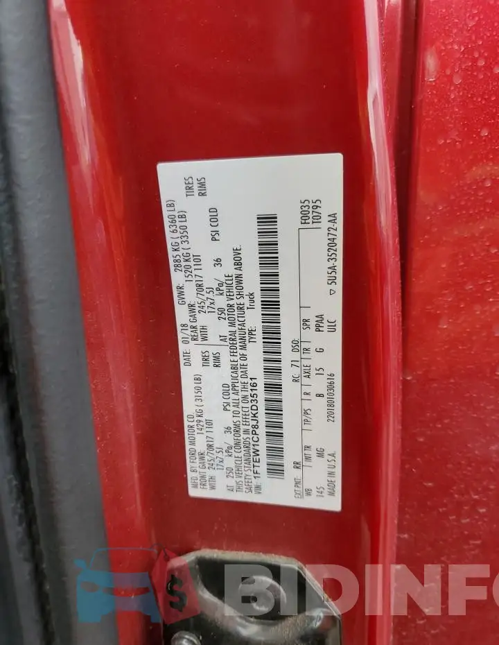 1FTEW1CP8JKD35161 Photo# 12