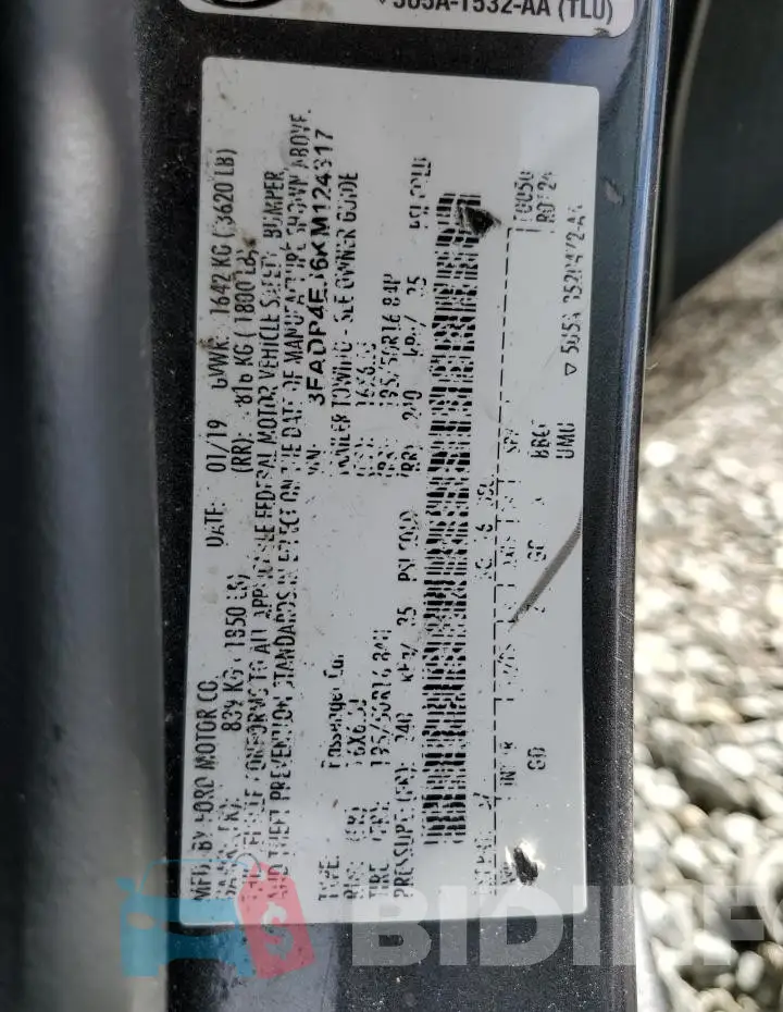3FADP4EJ6KM124317 Photo# 12