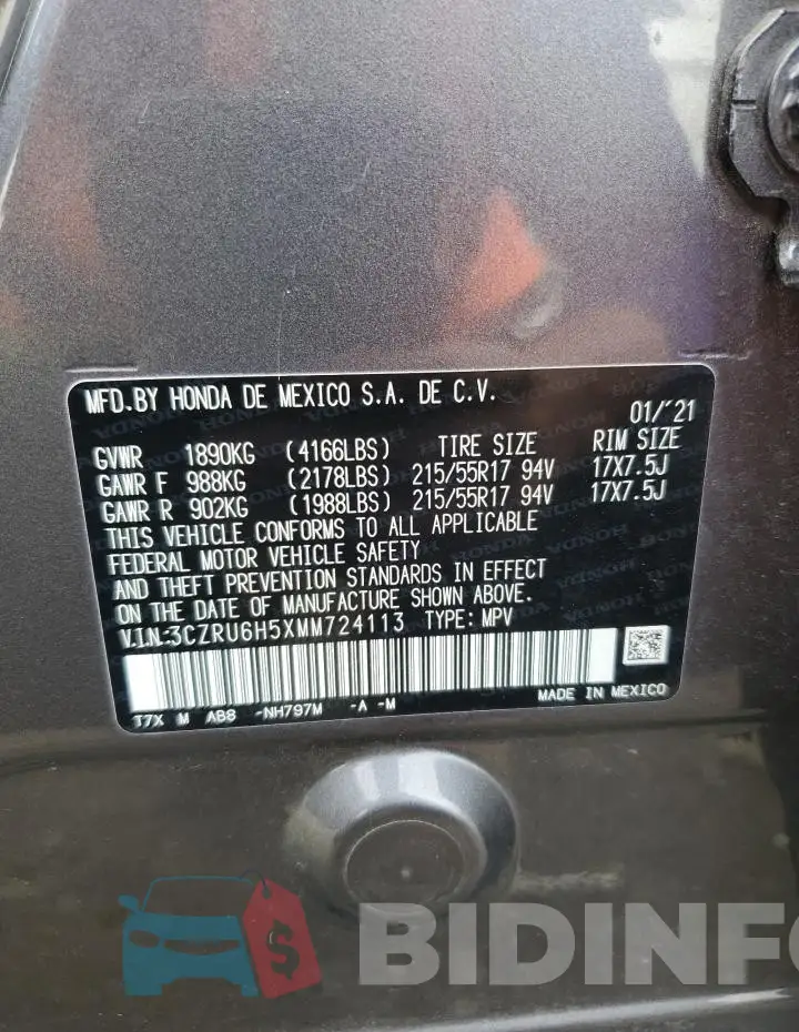 3CZRU6H5XMM724113 Photo# 13