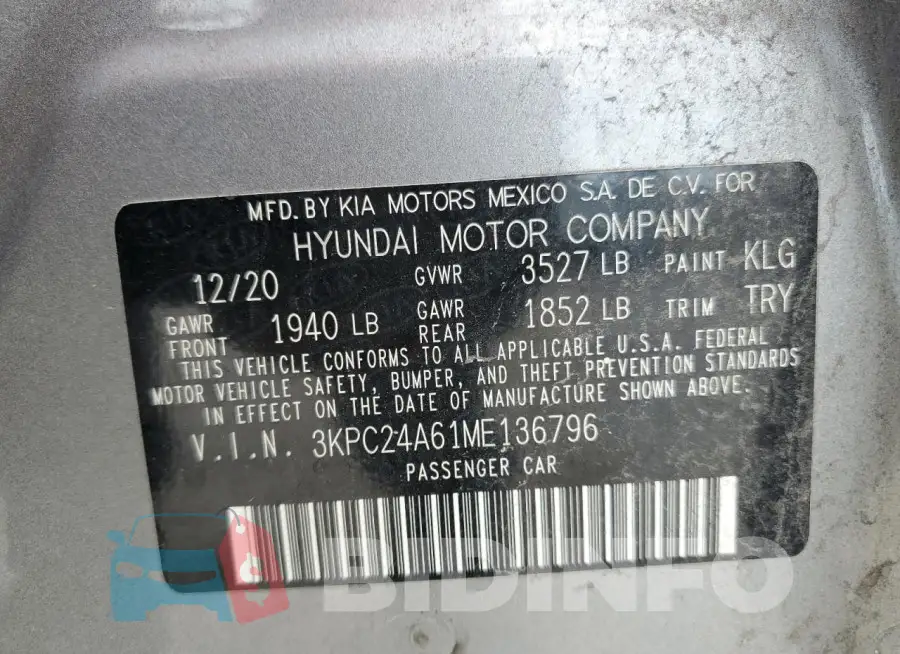 3KPC24A61ME136796 Photo# 12