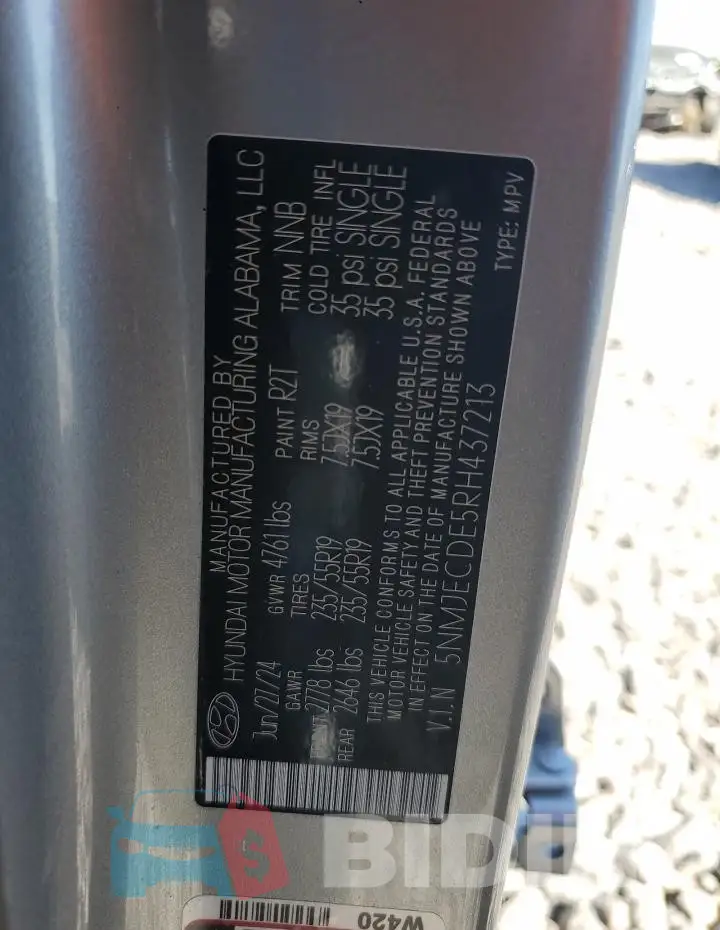 5NMJECDE5RH437213 Photo# 14
