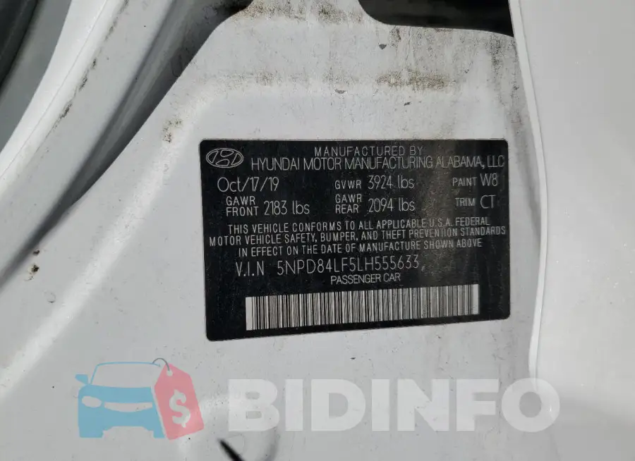 5NPD84LF5LH555633 Photo# 13
