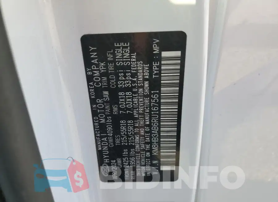 KM8HB3AB6RU167561 Photo# 12
