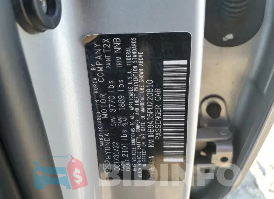 KMHRB8A35PU220810 Photo# 12