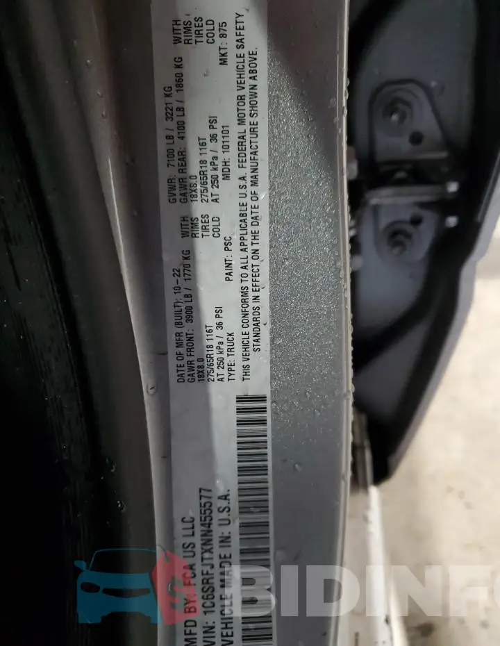 1C6SRFJTXNN455577 Photo# 12