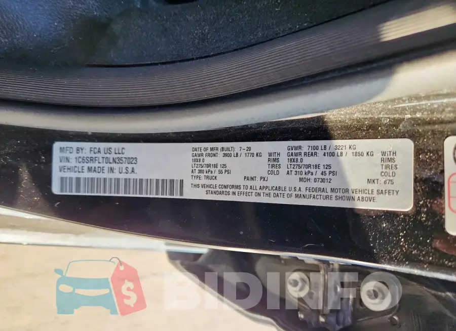 1C6SRFLT0LN357023 Photo# 13