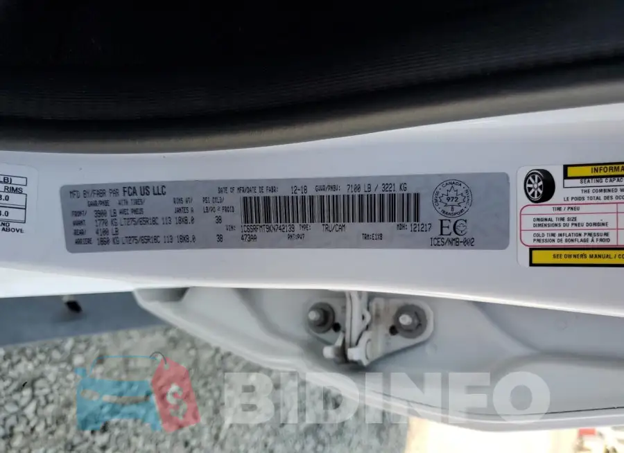 1C6SRFMT9KN742139 Photo# 12