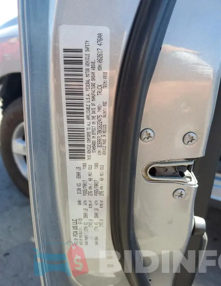 3C6RR7LT8KG622475 Photo# 13